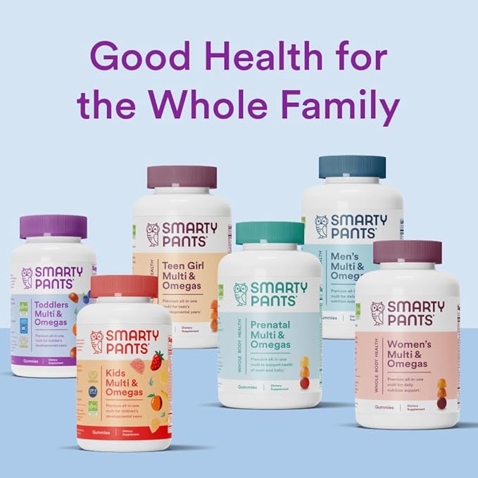 SmartyPants Toddler Multivitamin Gummies: Omega3 Fish D3, C, B12, B6, B6, Vitamin 70 Count (23Day Supply)