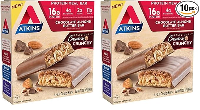Atkins Chocolate Almond Butter Protein Meal 5 Count 2)