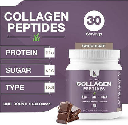 Collagen peptides powder- Naturally flavored 1 and 3 Grass-Fed 397g- 30 30 servings-