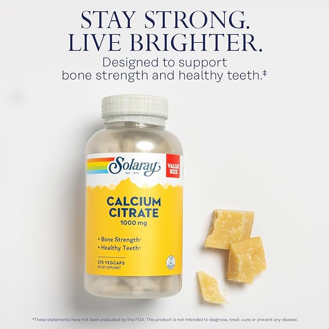 Solaray Calcium Citrate Complex, 1000 mg (68 Serv, 275 Count)