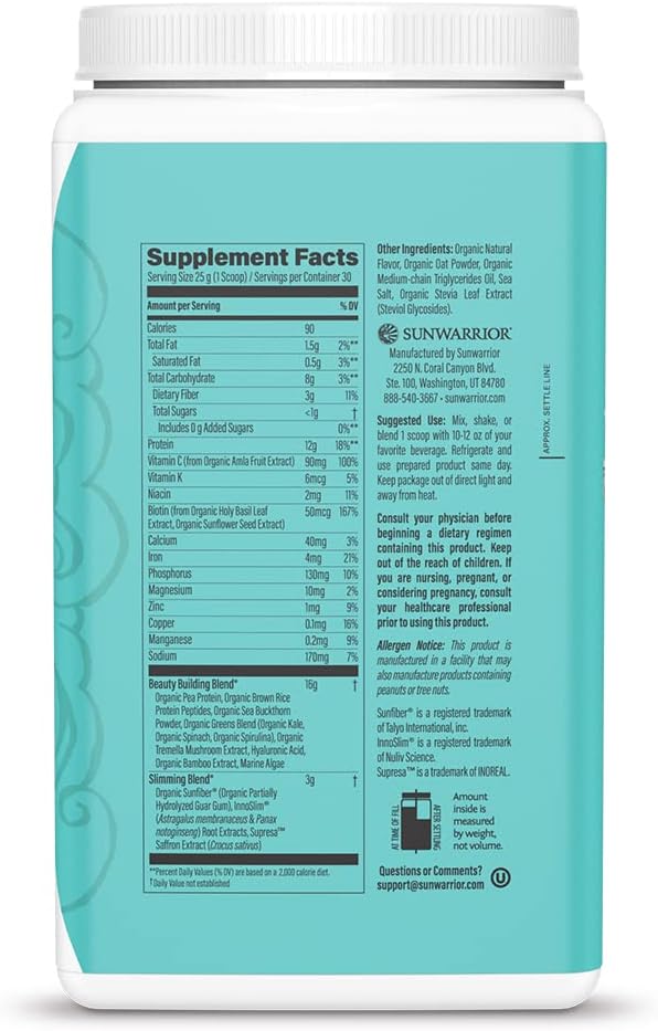 Sunwarrior Slim Collagen Peptides Powder 750 Gram 30 SRV