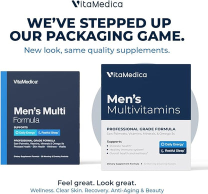 VitaMedica Men’s Multivitamin with Prostate Health Support Omega3s and 30 Easy