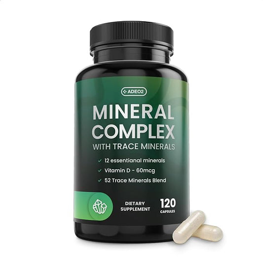 Premium Blend of 52 Trace Minerals 100% Organic 120 Capsules