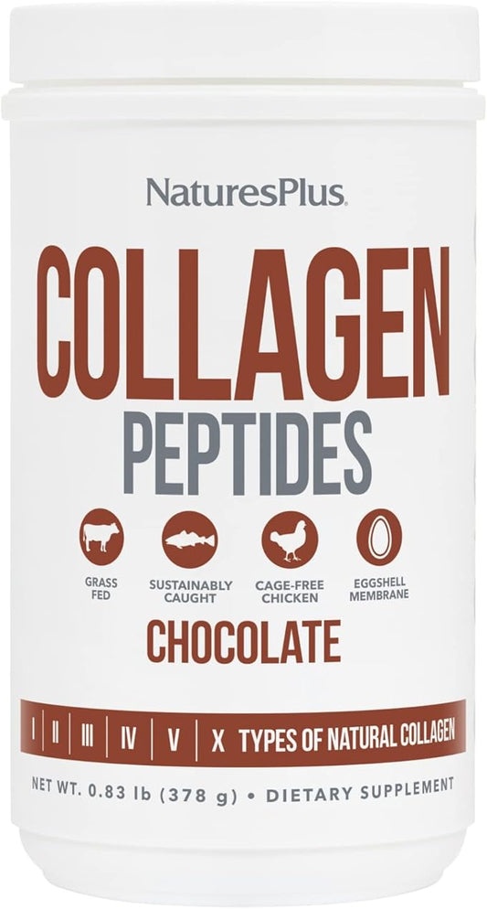 Natures Plus Collagen Peptides, Chocolate 0.83 lb 14 Servings