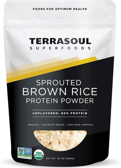 Terrasoul Superfoods Organic Sprouted Brown Rice 1.5 Pounds