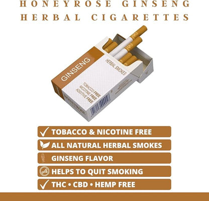 Honeyrose Ginseng Herbal Cigarettes,Tobacco & Nicotine
