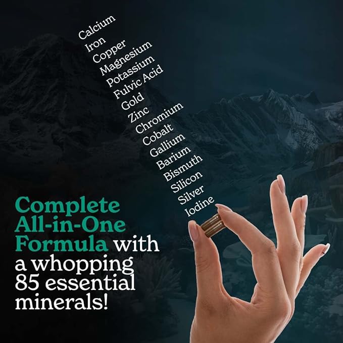 Shilajit Capsules with Sea Moss, Ashwagandha 10 in 1 Supplemet 60 Servings, 120 Capsules