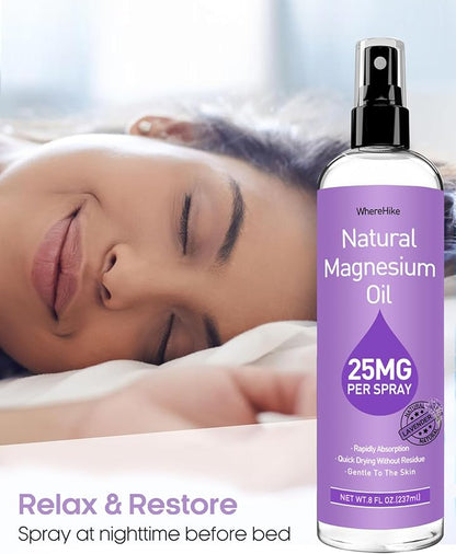 Pure Magnesium Oil Spray for Feet,Ideal Gift for Sleep & Muscle Relaxation,Better Sleep,Rapid Absorption,Quick Drying Without Residue-Lavender