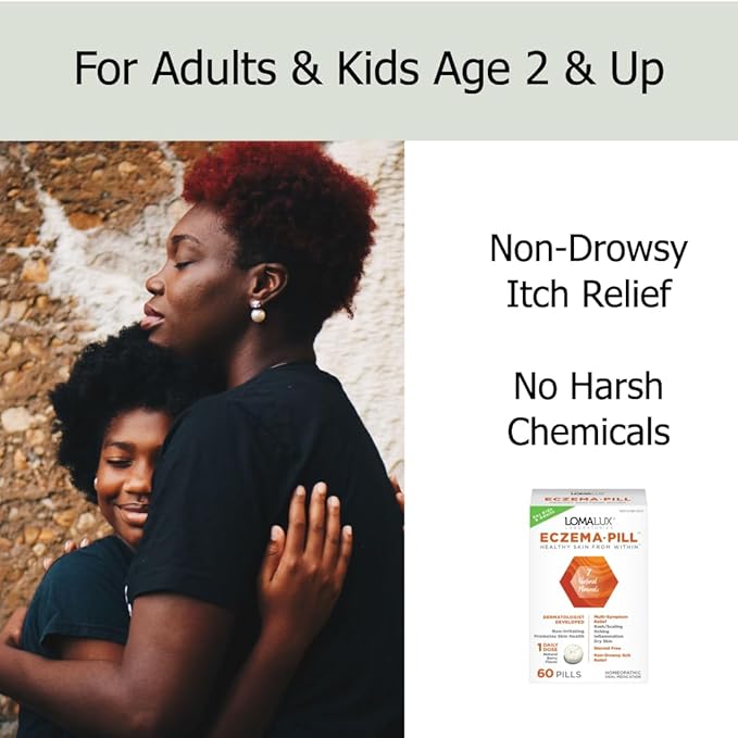 Eczema Pill – Natural Eczema Treatment – Dermatologist Developed – 7 All Natural Minerals Clear & Prevent Eczema Scaling, Rash, Itch, Inflamed Skin for Kids & Adults