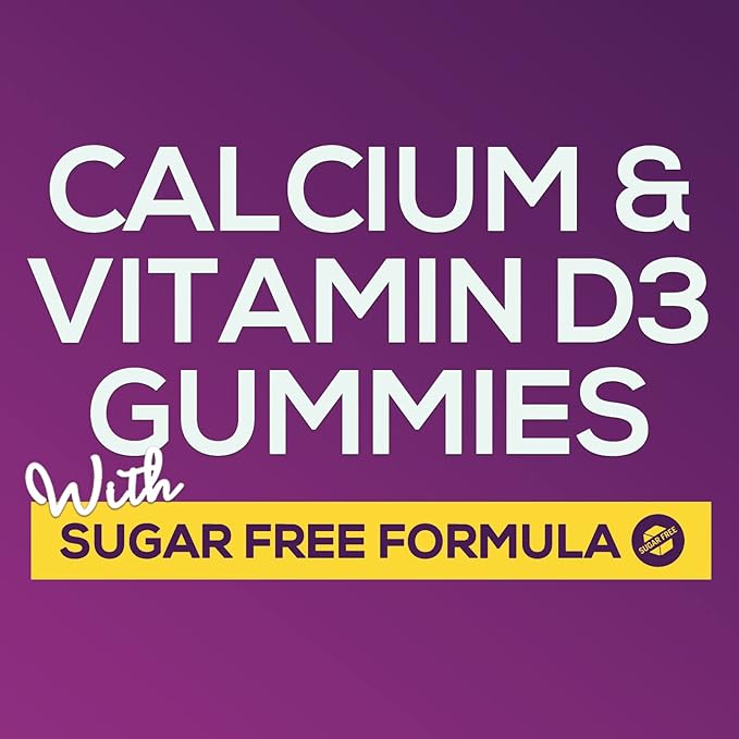 Sugar Free Calcium Gummy Bites Plus 400 IU D3, Bone 60 Gummies