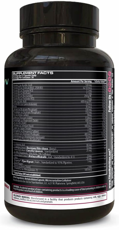 Titan Nutrition Essentials Women’s Daily Multivitamin, 180 Ct