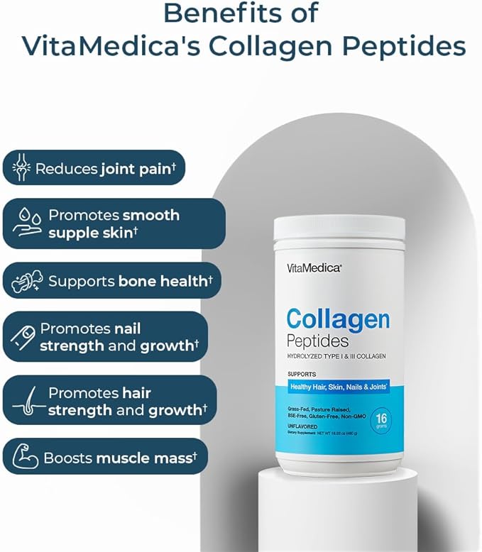 VitaMedica Unflavored Collagen Peptides Powder 48 Servings