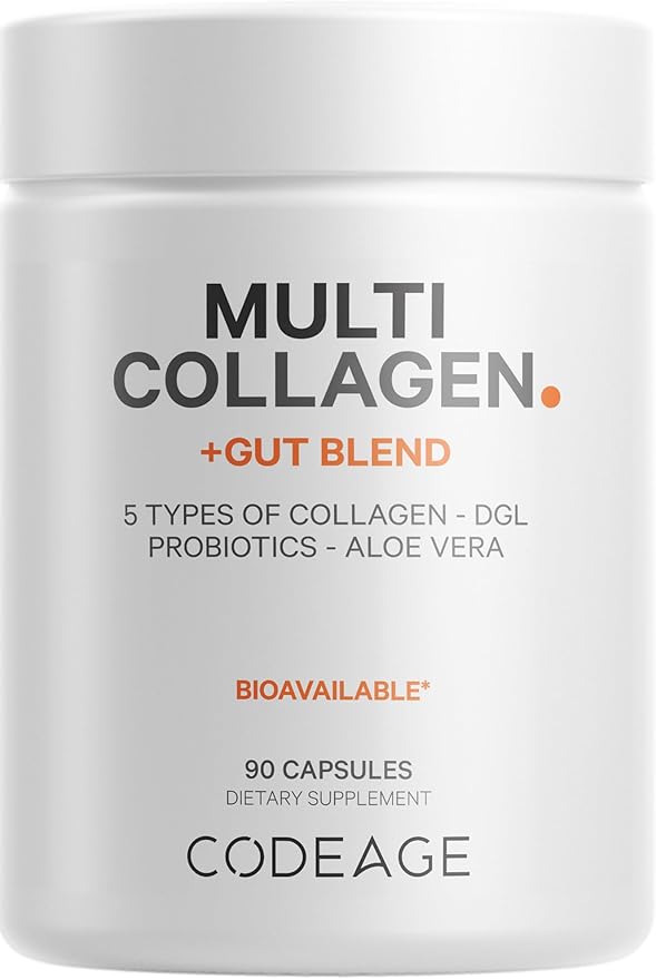 Codeage Multi Collagen + Gut Blend 1, 2, 2, 3, 3, 5 5 & 10 – 90 Capsules