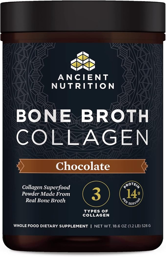 Ancient Nutrition Collagen Powder, Bone Broth 30 Servings, 18.6oz