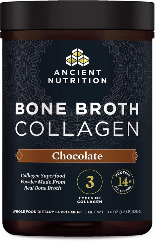 Ancient Nutrition Collagen Powder, Bone Broth 30 Servings, 18.6oz