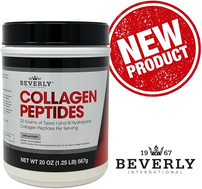 Beverly International Collagen Peptides Protein Powder. 18 grams 20 oz.
