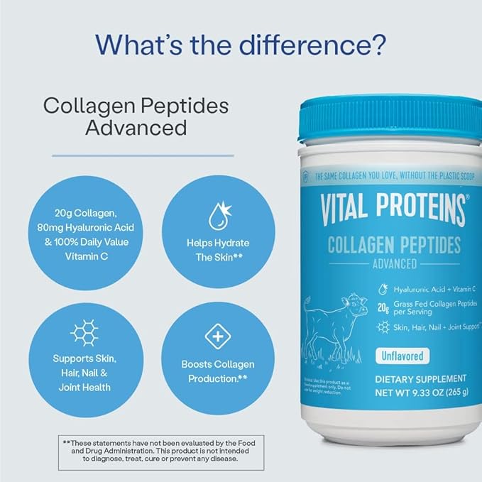 Vital Proteins Collagen Powder Supplement Hydrolyzed 9.33oz