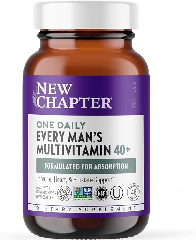 New Chapter Men's Multivitamin 40 Plus 40+, Made 48 ct