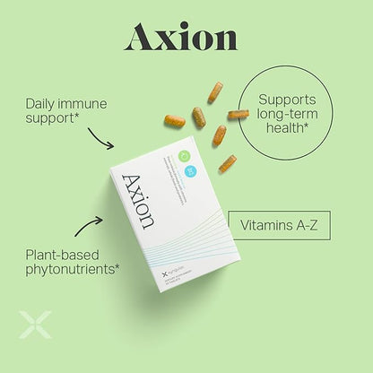 Axion | 60 Tablets | Multivitamin for Women and Men | Vitamins, Minerals, Probiotic, and Digestive Enzymes | Vitamin B12, Vitamin C, Vitamin D, Vitamin E, Magnesium, Zinc, Biotin, and More