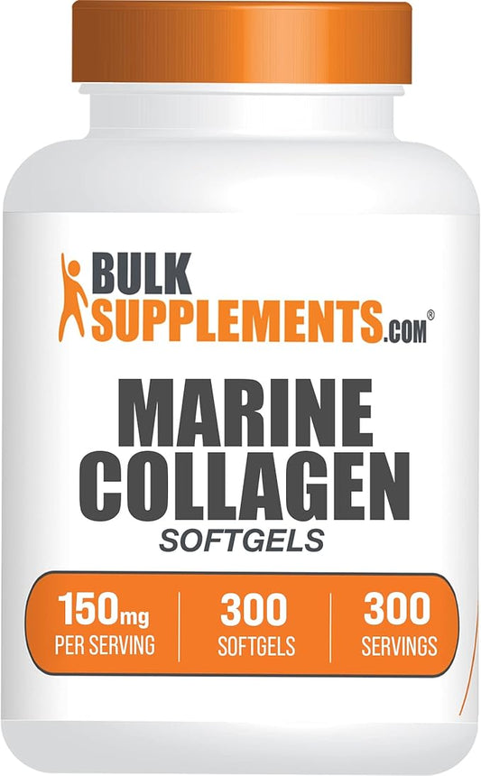 BulkSupplements.com Marine Collagen Softgels 1 Softgel (150mg), 300 300 Softgels