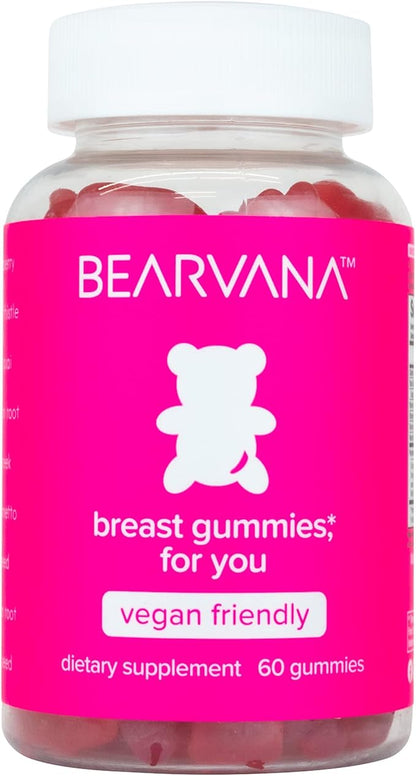 BEARVANA Chest Support Gummies for Women | Workout Enhancement | Berry Flavored | Natural Botanical Blend | Multivitamins | Tone Curves | Boost Confidence | Women’s Fitness Supplement (60 Count)