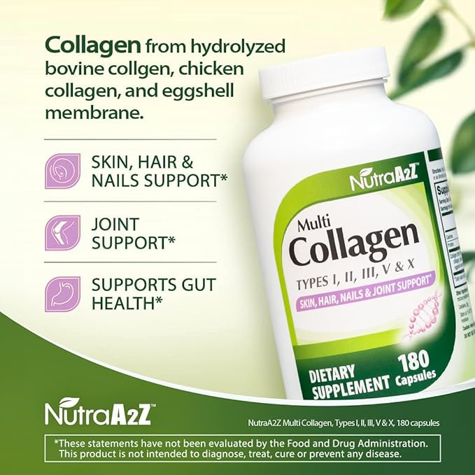 Multi Collagen Pills 1735mg -180 Collagen (60 Servings)