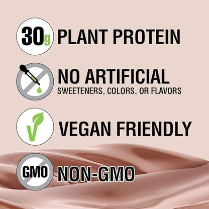 Lean Body Ready-to-Drink, Plant-Based Vegan Chocolate 30g Protein, 12)