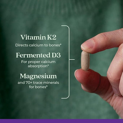 New Chapter Calcium Supplement D3+K2, 70+ 70+ Trace 60 Slim