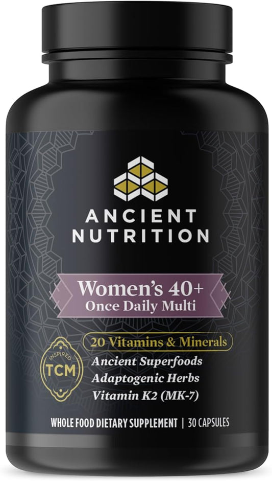 Ancient Nutrition Multivitamin for Women, Ancient 40+ Once K2, Folate 30ct
