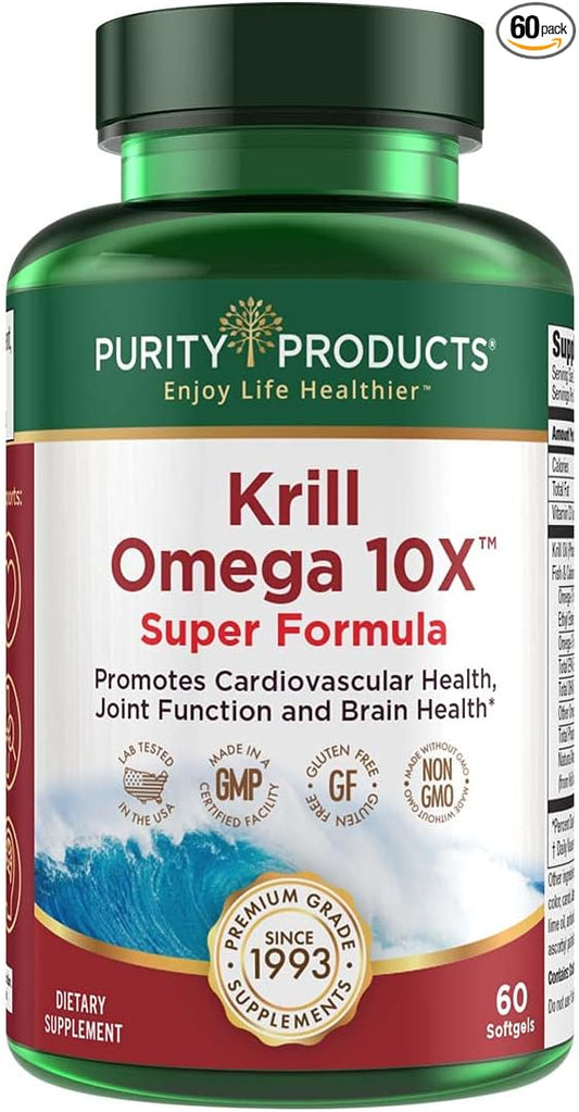 Purity Products Krill Omega-3 10x more 60 SoftGels