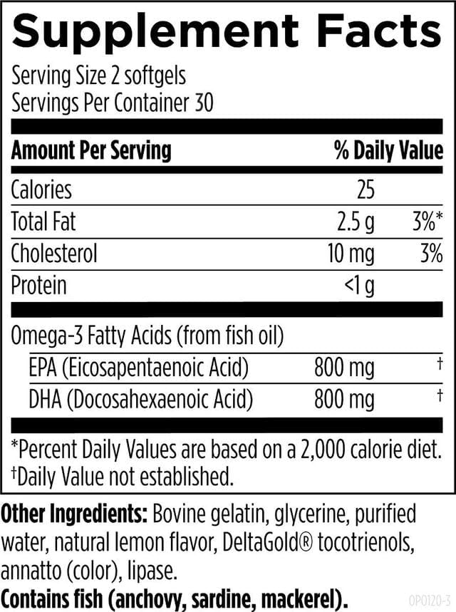 Designs for Health OmegAvail Hi-Po Omega-3 Fish 1600mg EPA/DHA (60 Softgels)