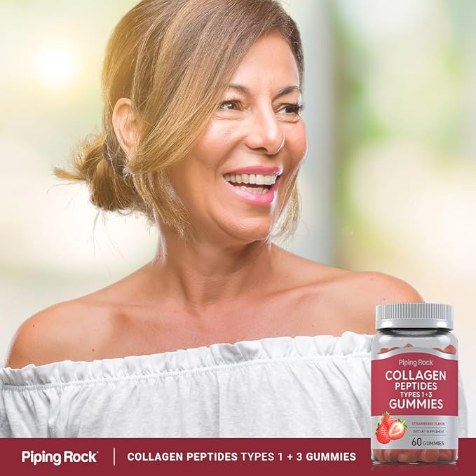 Piping Rock Collagen Peptides Gummies 60 Count 1 and 3 |