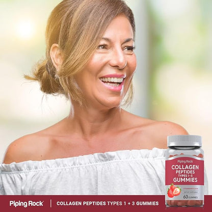 Piping Rock Collagen Peptides Gummies 60 Count 1 and 3 |