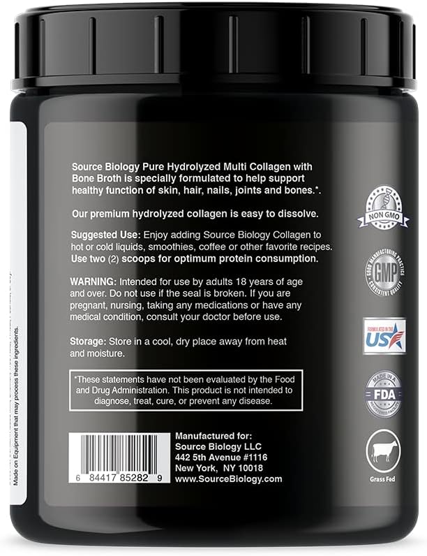 Collagen Peptides with Bone Broth 20 Grams 2 Scoops