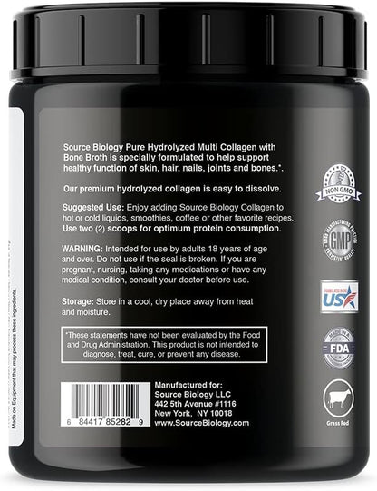 Collagen Peptides with Bone Broth 20 Grams 2 Scoops