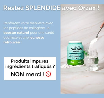 ORZAX Collagen Peptides Powder, 11g Collagen, 16 oz