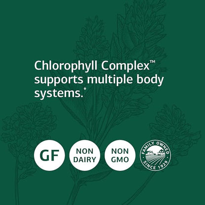 Standard Process Chlorophyll Complex - Immune Support, Antioxidant Activity, Skin Health and Hair Health Support with Vitamin A, Sunflower Lecithin, Buckwheat, Spanish Moss, and More - 240 Softgels