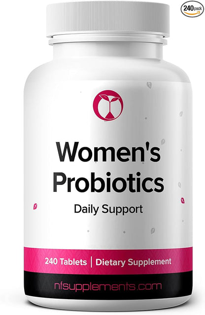 Probiotics for Women 240 Tablets | Supports Vaginal & Digestive Health | Daily Support for Women | 3 Billion CFU | Probiotic Supplement Made in The USA (240, Women's Probiotics)