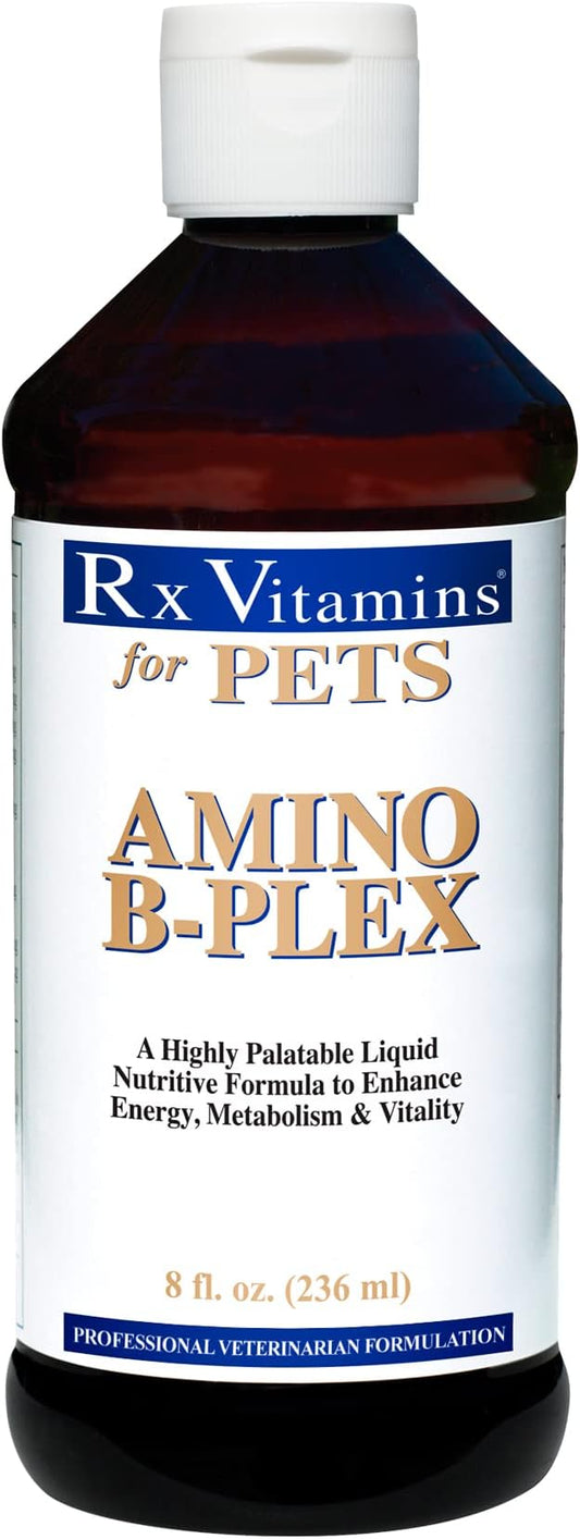 Rx Vitamins for Pets Amino B-Plex for Dogs & Cats - Healthy Nutrients Enhance Energy Metabolism & Vitality - Bacon Flavor 8 fl. oz.