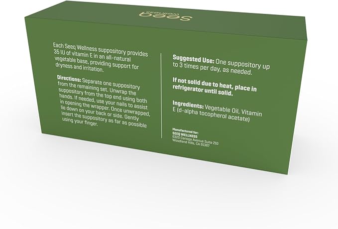 Vitamin E Suppositories 35 IU 24 Count