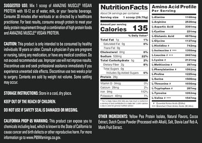 Vegan Protein Powder 28 Grams 34 Servings (3 Lb,