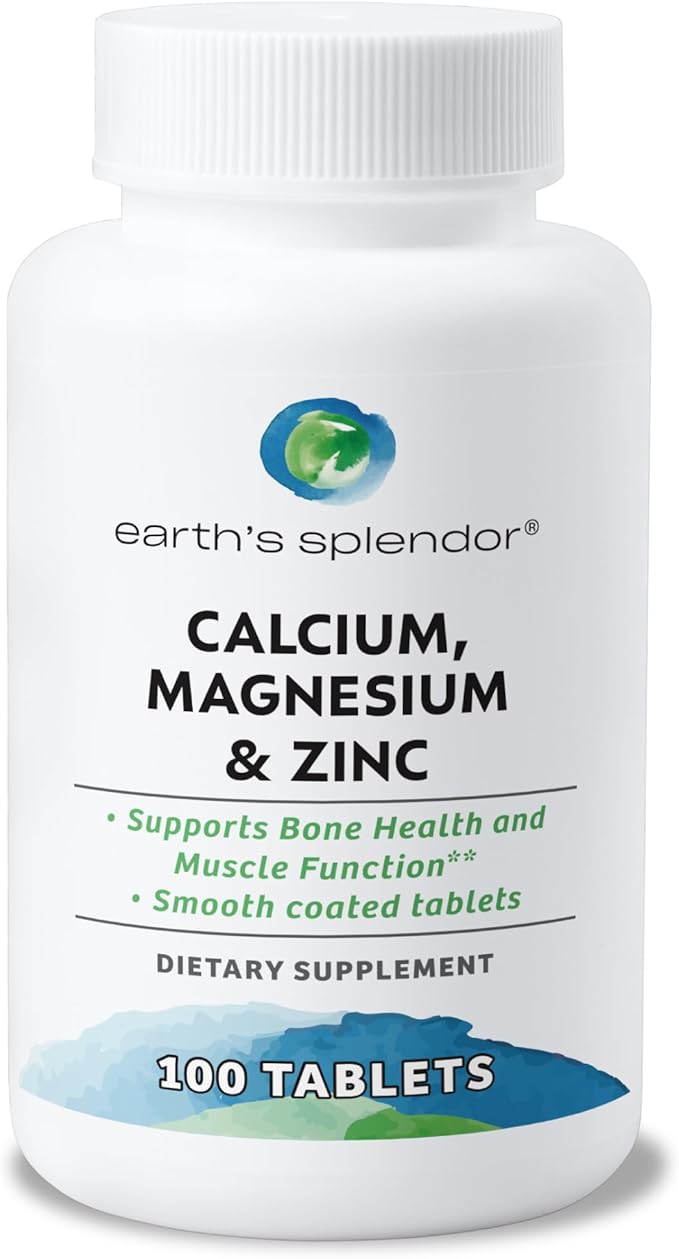 Earth's Splendor 1000 mg Calcium, 400 15 mg 100 Tablets 1 +