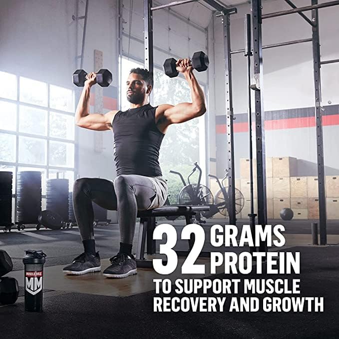 Muscle Milk Genuine Protein Powder, Chocolate, 1.93 Pounds, 12 Servings, 32g Protein, 3g Sugar,