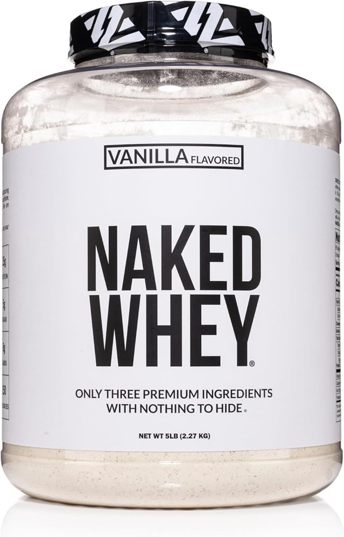 Naked Vanilla Whey Protein Powder 5Lb Bulk, 61 Servings
