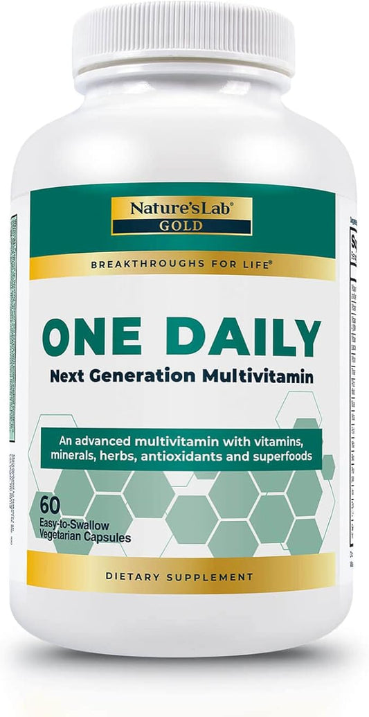 Nature's Lab Gold One Daily Multivitamin 19 Essential D3 & 60 Capsules (2 Month