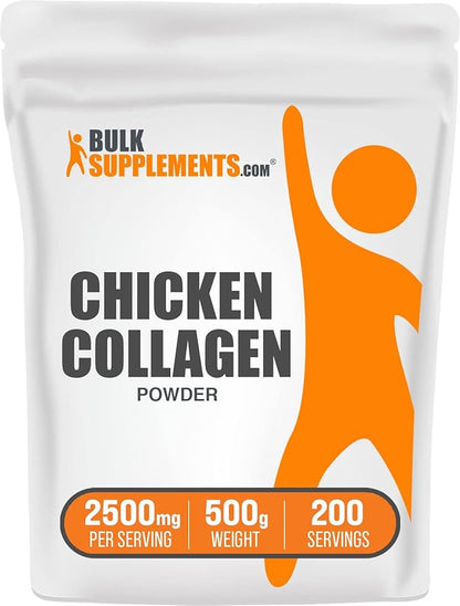 BulkSupplements.com Chicken Collagen Powder 2500mg per 500g (1.1 (1.1 lbs) 1)
