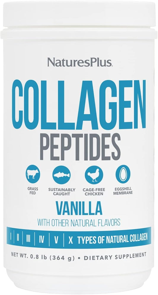 Natures Plus Collagen Peptides, Vanilla 0.8 lb 14 Servings