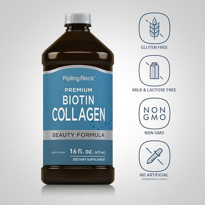 Piping Rock Liquid Collagen and Biotin 16 fl 1 and 3 |