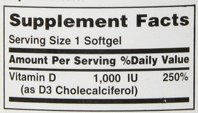Nature's BountyVitamin D3 1000 100 mg, 120 Softgels 3)