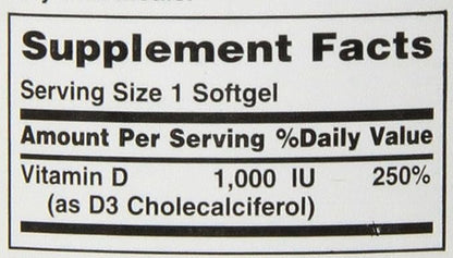Nature's BountyVitamin D3 1000 100 mg, 120 Softgels 3)